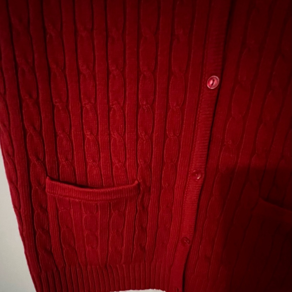 🌼 Vintage Burgundy Red Knit Vest Top - Picture 3 of 5